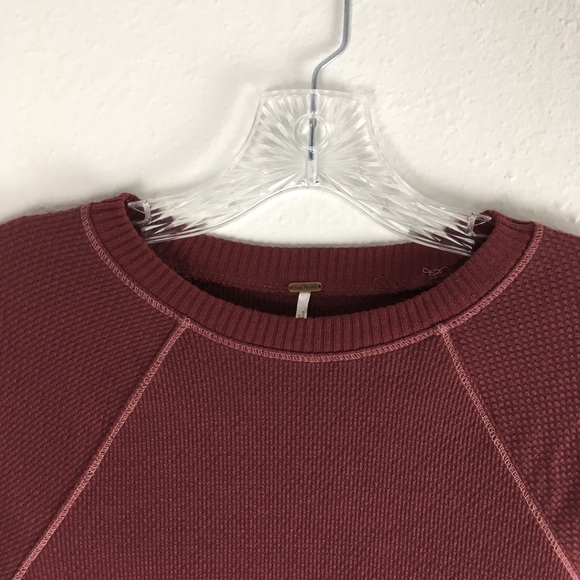 🔥SALE! SALE! SALE🔥 NWT Sexy Free People In The Mix Cuff Top in Rio Vino XS - Picture 11 of 13